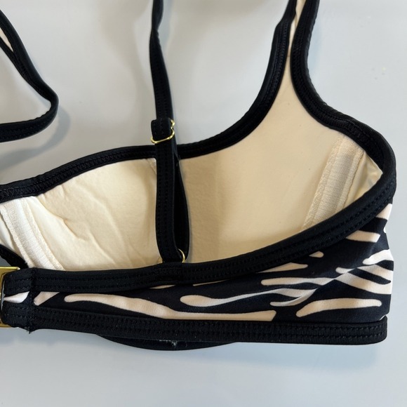 Rumored Havana swim top safari zebra print women's XS - Picture 7 of 8